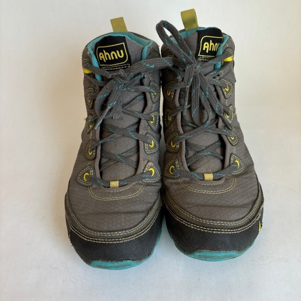 Ahnu Womens Gray Blue Sugarpine Casual Outdoor Waterproof Hiking Boots Size 6.5 - Picture 3 of 12